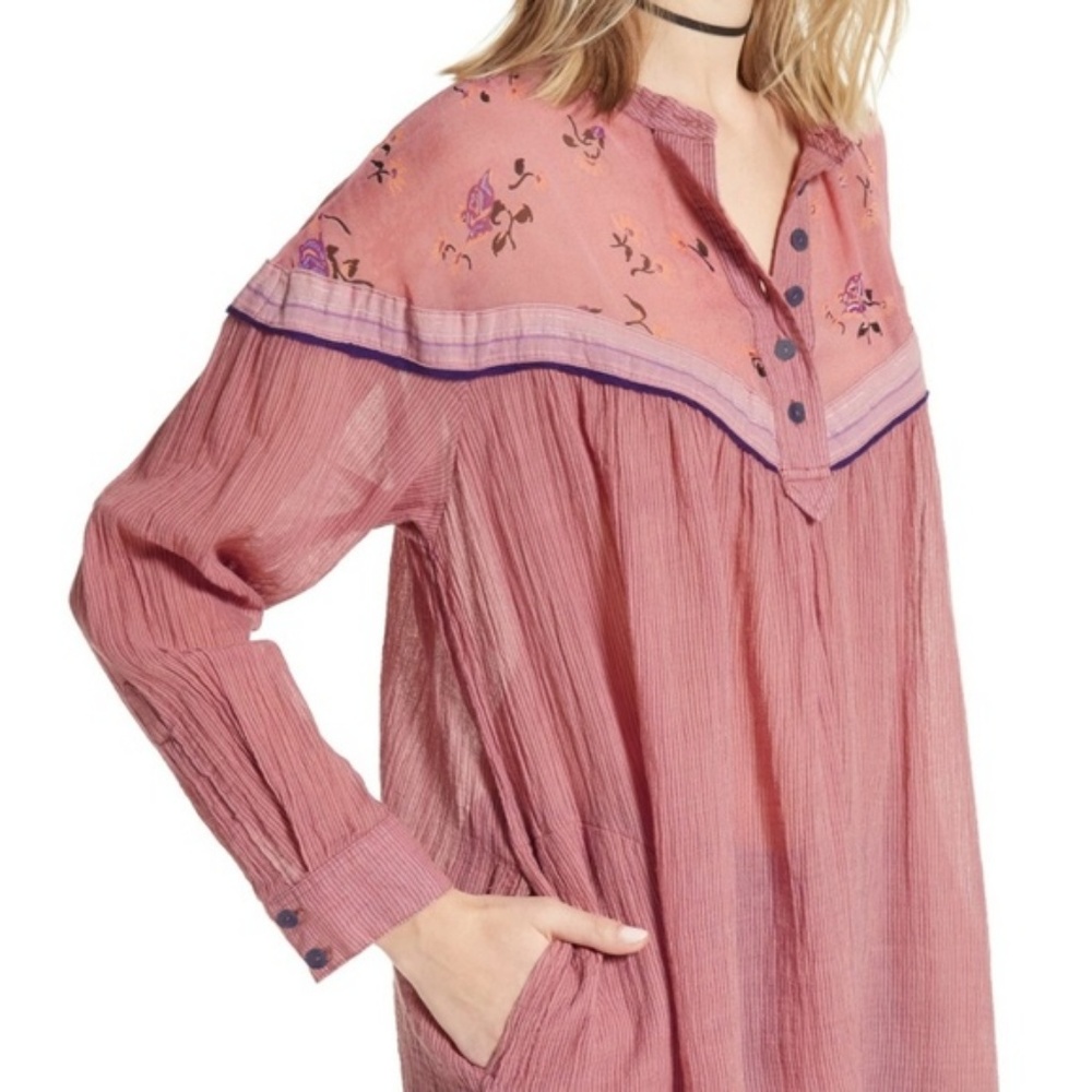 Free People Hearts & Colors Long Sleeve Shirt